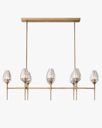 WOMO Torchiere Crystal Linear Chandelier - Tulip