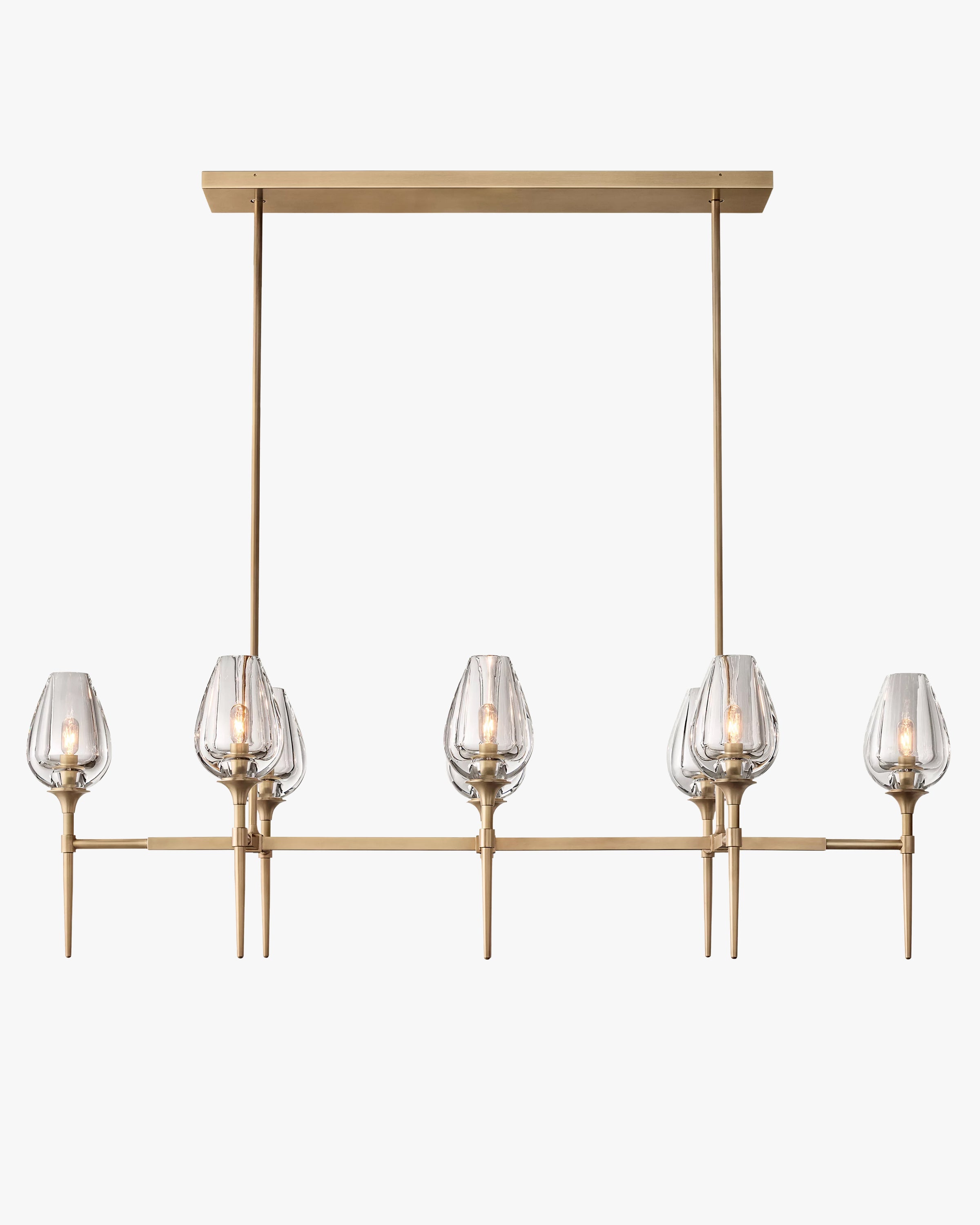 WOMO Torchiere Crystal Linear Chandelier - Tulip