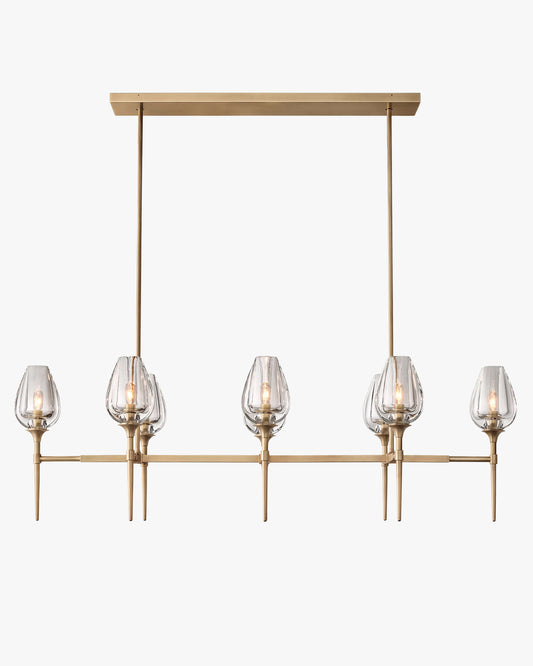 WOMO Torchiere Crystal Linear Chandelier - Tulip