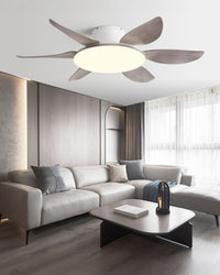 WOMO 6 Blade Low Profile Ceiling Fan with Bright Light - WM5191