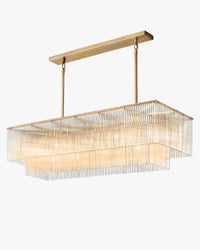 WOMO Crystal Rod Rectangular Chandelier - Amadeo