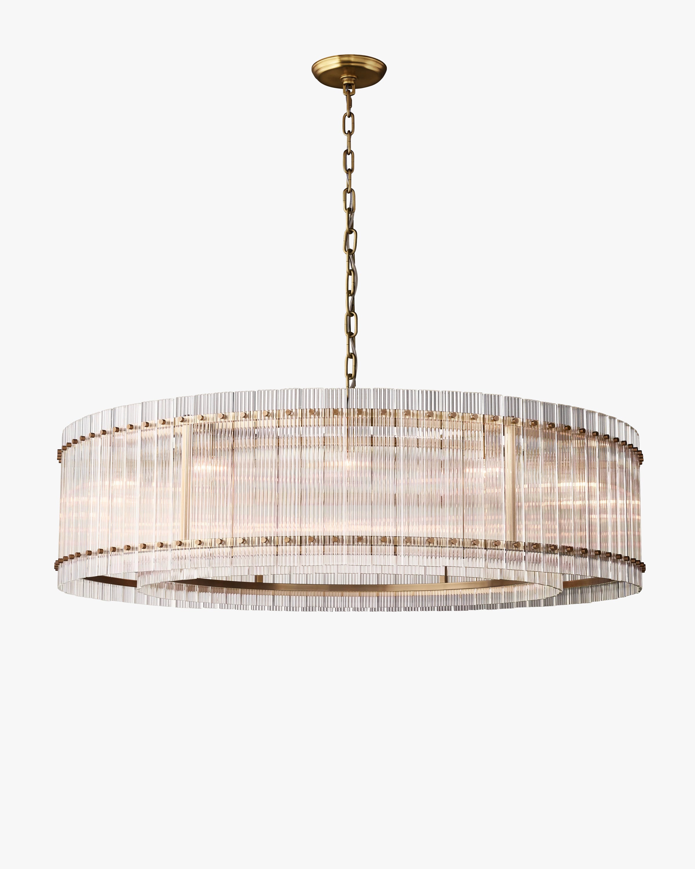 WOMO Ribbed Glass Round Chandelier - San Marco
