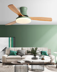 WOMO Modern Low Profile Ceiling Fan Lamp - WM5198