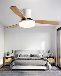 WOMO Modern Low Profile Ceiling Fan Lamp - WM5198