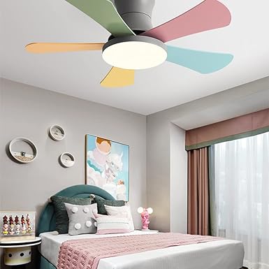 WOMO Scandi Low Profile Ceiling Fan Lamp-WM5086