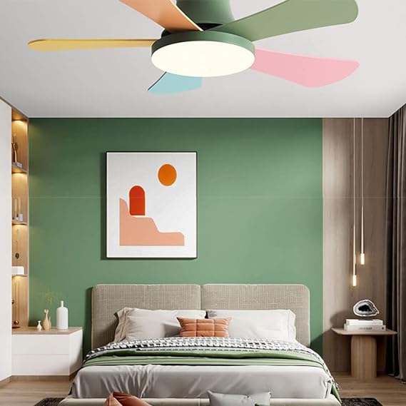 WOMO Scandi Low Profile Ceiling Fan Lamp-WM5086