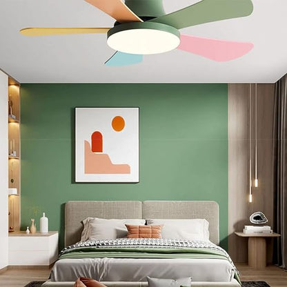 WOMO Scandi Low Profile Ceiling Fan Lamp-WM5086