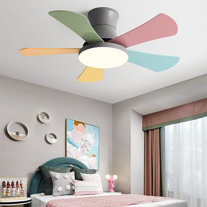 WOMO Scandi Low Profile Ceiling Fan Lamp-WM5086