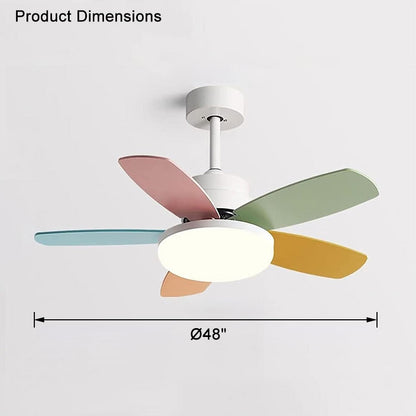 WOMO 5 Blade Scandi Ceiling Fan Lamp-WM5089