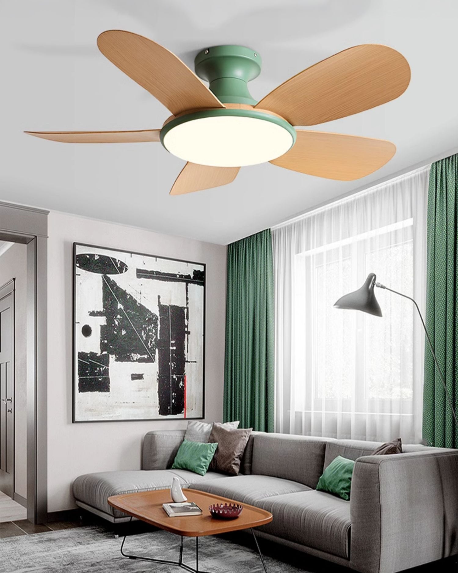 WOMO 42 Inch Low Profile Ceiling Fan Lamp-WM5201