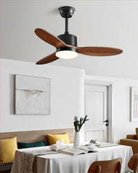 WOMO Mid Century Modern Ceiling Fan Lamp-WM5204