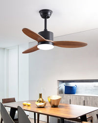 WOMO Mid Century Modern Ceiling Fan Lamp-WM5204