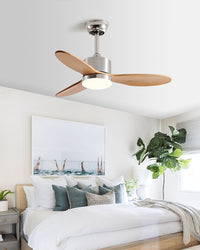 WOMO Mid Century Modern Ceiling Fan Lamp-WM5204