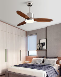 WOMO Mid Century Modern Ceiling Fan Lamp-WM5204