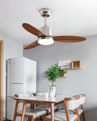 WOMO Mid Century Modern Ceiling Fan Lamp-WM5204