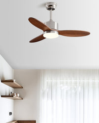 WOMO Mid Century Modern Ceiling Fan Lamp-WM5204