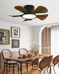 WOMO 30 Inch Low Profile Ceiling Fan Lamp-WM5205