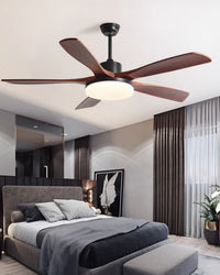 WOMO 5 Blade Modern Ceiling Fan Lamp - WM5206