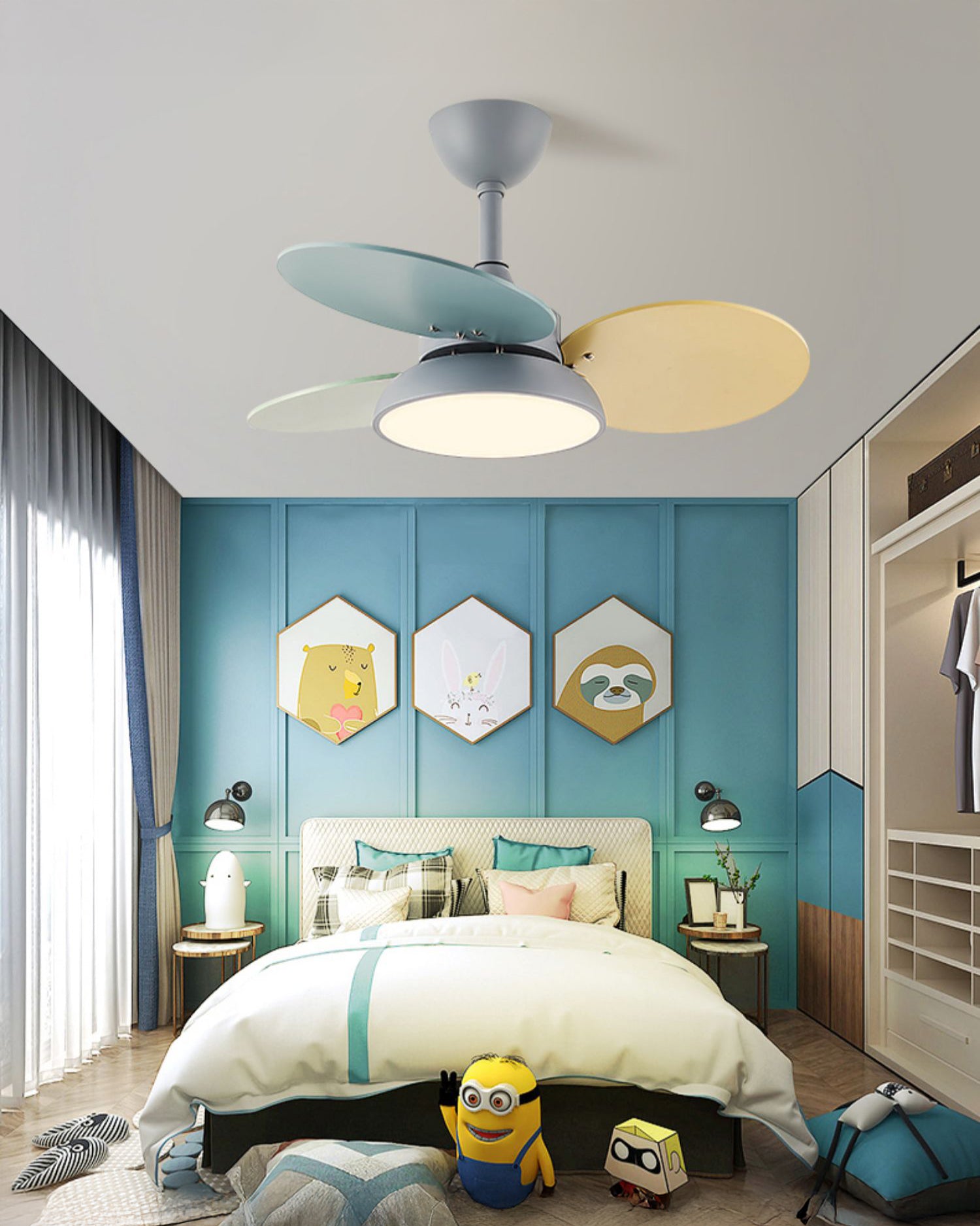 WOMO Modern Children Ceiling Fan Lamp - WM5207