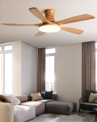 WOMO 5 Blade Low Profile Ceiling Fan Lamp - WM5208