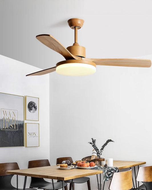 WOMO Modern Wood Ceiling Fan Lamp - WM5209