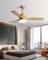 WOMO Modern Wood Ceiling Fan Lamp - WM5209