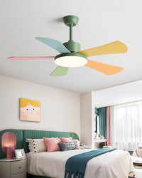 WOMO 5 Blade Children Ceiling Fan Lamp-WM5211