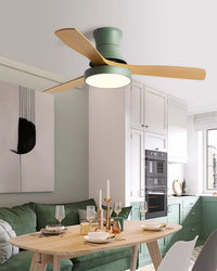 WOMO Modern Low Profile Ceiling Fan Lamp-WM5214