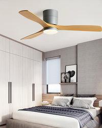 WOMO Modern Low Profile Ceiling Fan Lamp-WM5215