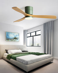 WOMO Modern Low Profile Ceiling Fan Lamp-WM5215