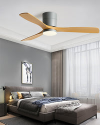WOMO Modern Low Profile Ceiling Fan Lamp-WM5215