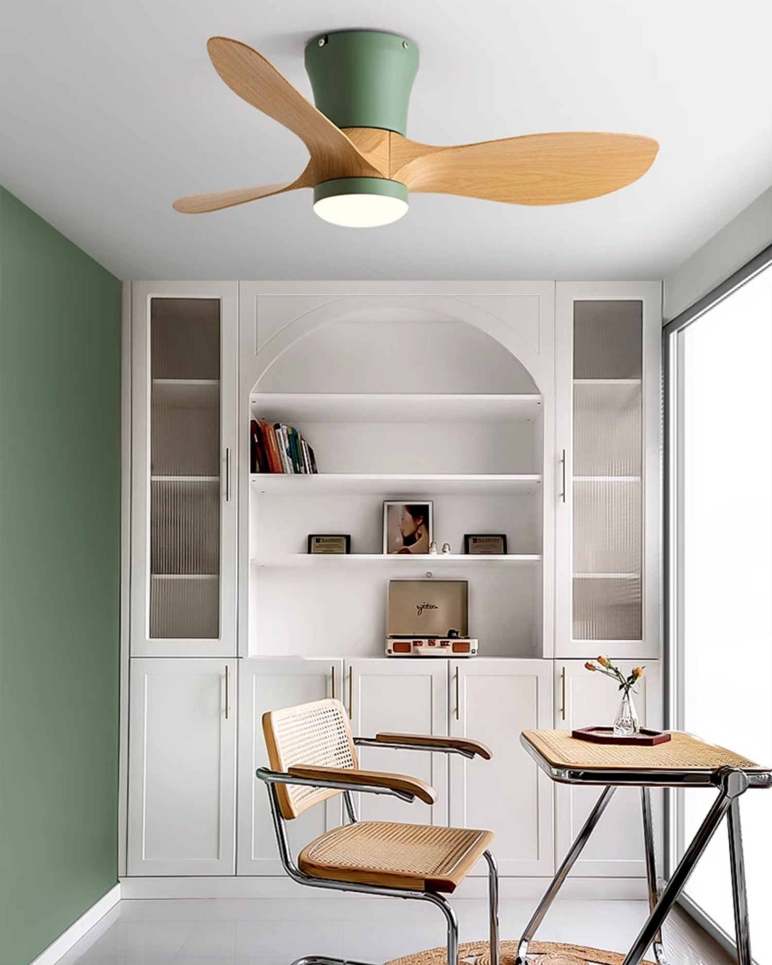 WOMO 3 Blade Small Ceiling Fan Lamp-WM5218