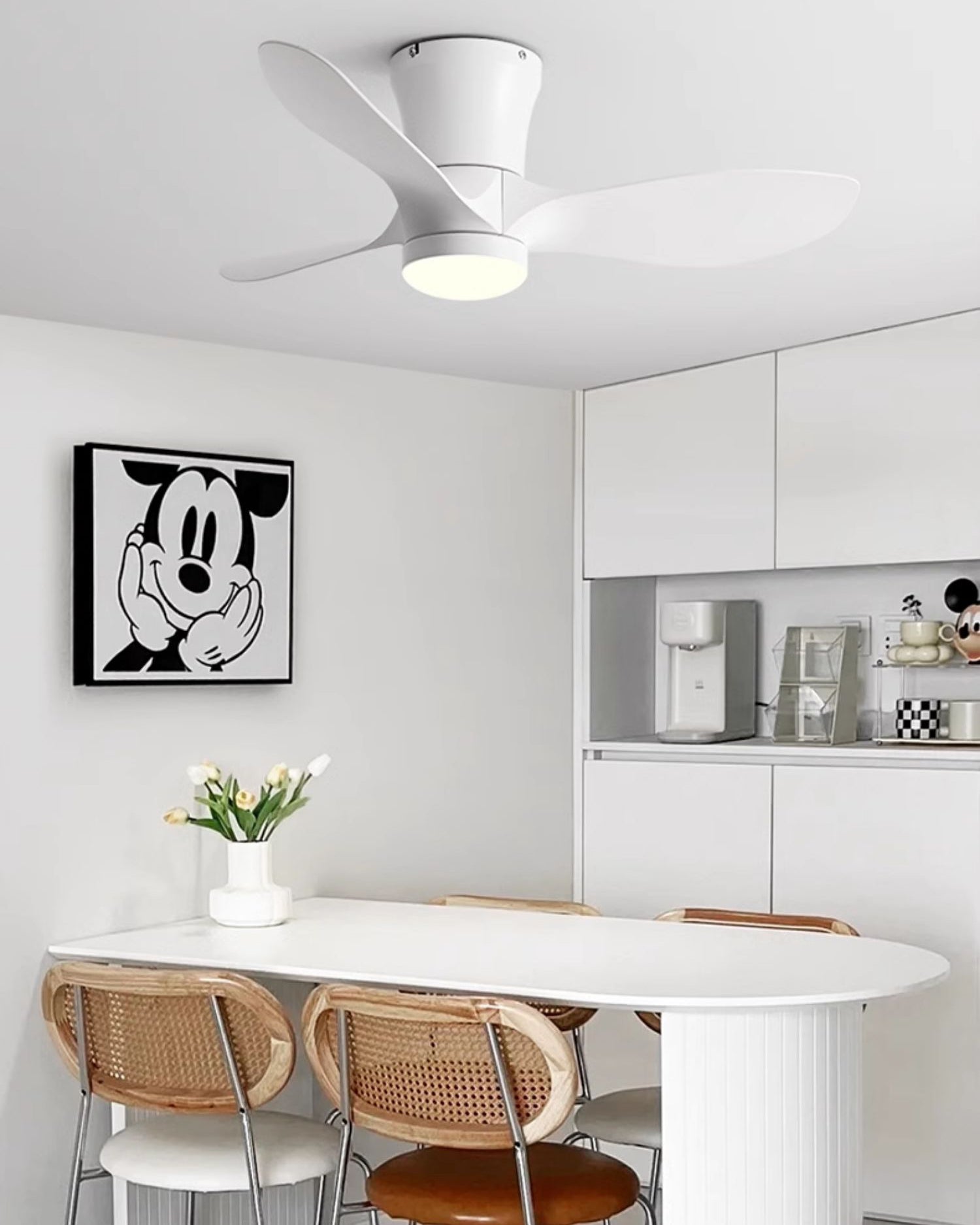 WOMO 3 Blade Small Ceiling Fan Lamp-WM5218