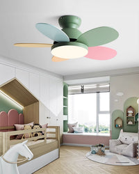 WOMO 36 Inch Children Low Profile Ceiling Fan Lamp-WM5225