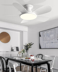 WOMO 5 Blade Low Profile Ceiling Fan Lamp-WM5226
