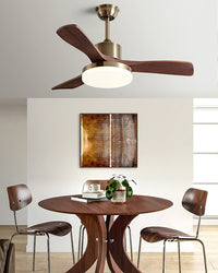 WOMO Mid Century Modern Ceiling Fan Lamp - WM5228a