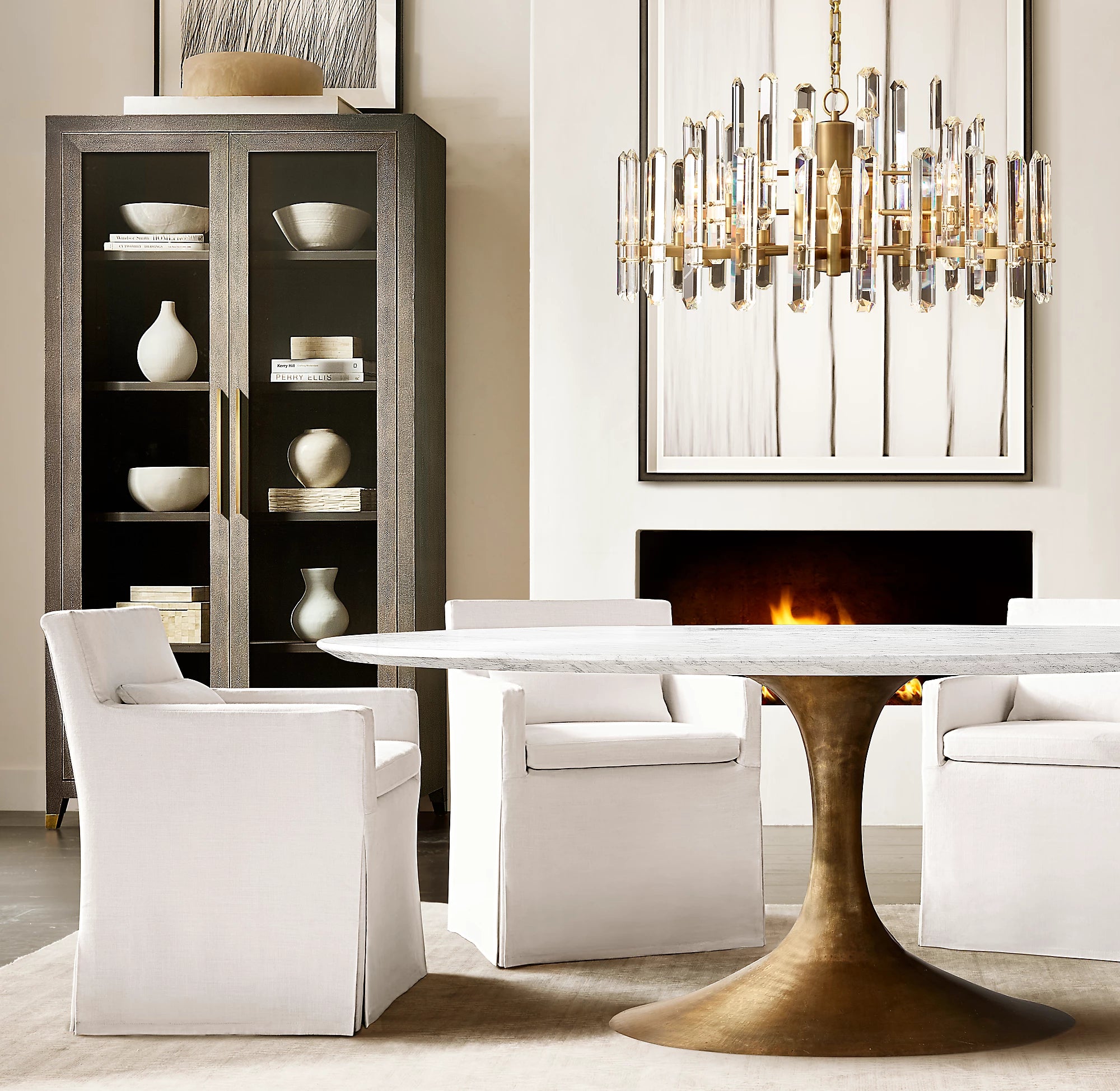 WOMO Crystal Prism Round Chandelier - Bonnington