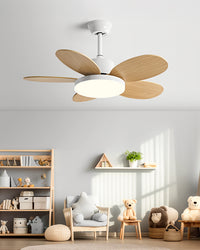 WOMO 5 Blade Children Ceiling Fan Lamp - WM5235