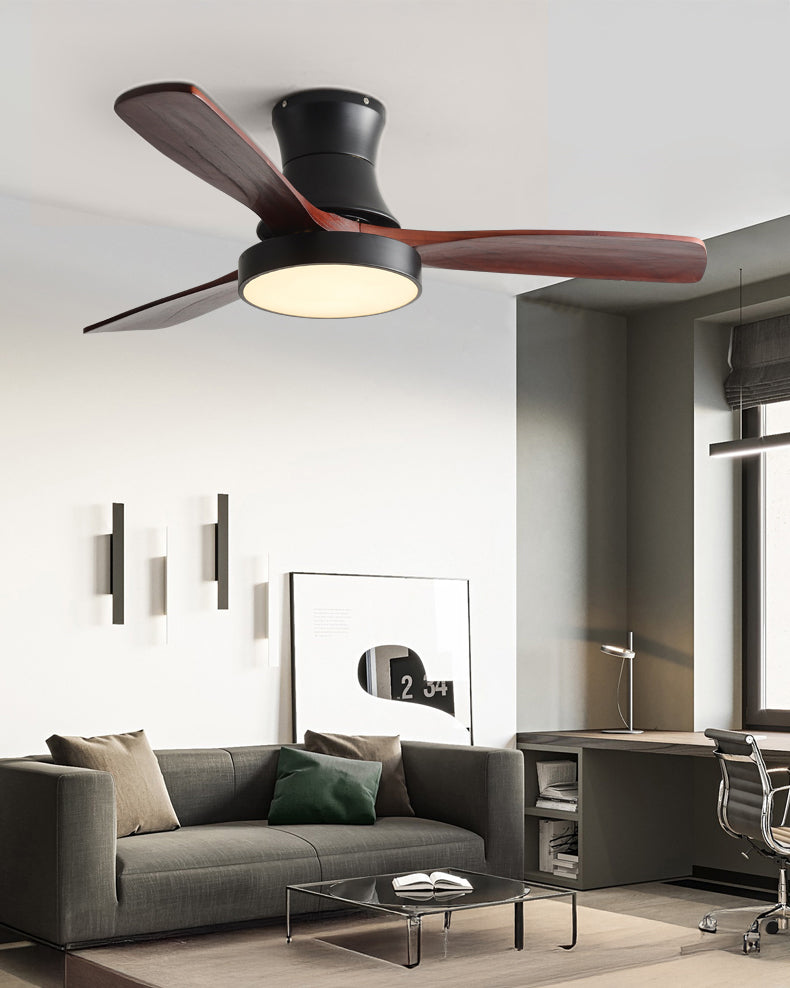 WOMO Wood Low Profile Ceiling Fan Lamp - WM5241