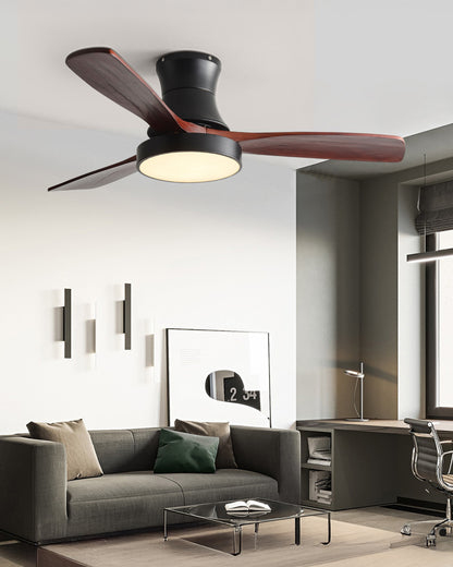 WOMO Wood Low Profile Ceiling Fan Lamp - WM5241