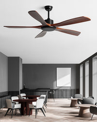 WOMO Modern 5 Wood Blade Ceiling Fan - WM5244