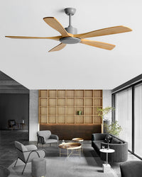 WOMO Modern 5 Wood Blade Ceiling Fan - WM5244