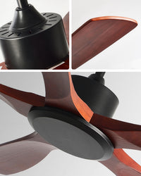 WOMO Modern 5 Wood Blade Ceiling Fan - WM5244