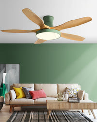 WOMO 5 Blade Low Profile Ceiling Fan Lamp - WM5245a