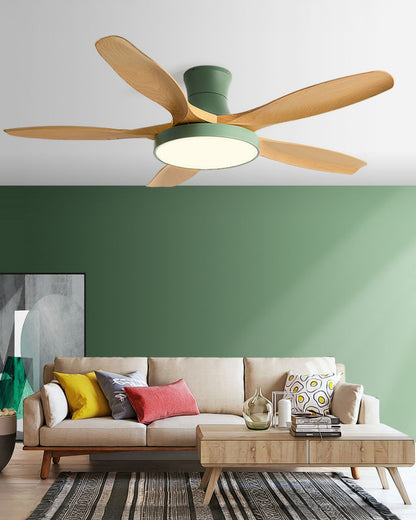 WOMO 5 Blade Low Profile Ceiling Fan Lamp - WM5245a