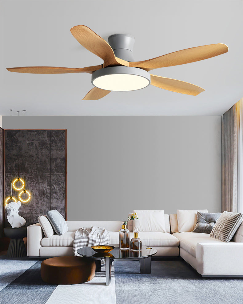 WOMO 5 Blade Low Profile Ceiling Fan Lamp - WM5245a