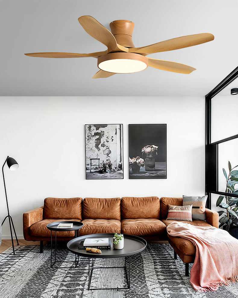 WOMO 5 Blade Low Profile Ceiling Fan Lamp - WM5245a