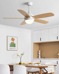 WOMO Modern 5 Blade Ceiling Fan Lamp - WM5247