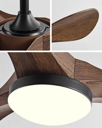 WOMO 3 Blade Modern Ceiling Fan Lamp - WM5249