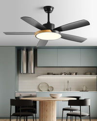 WOMO 5 Blade Modern Ceiling Fan Lamp - WM5250